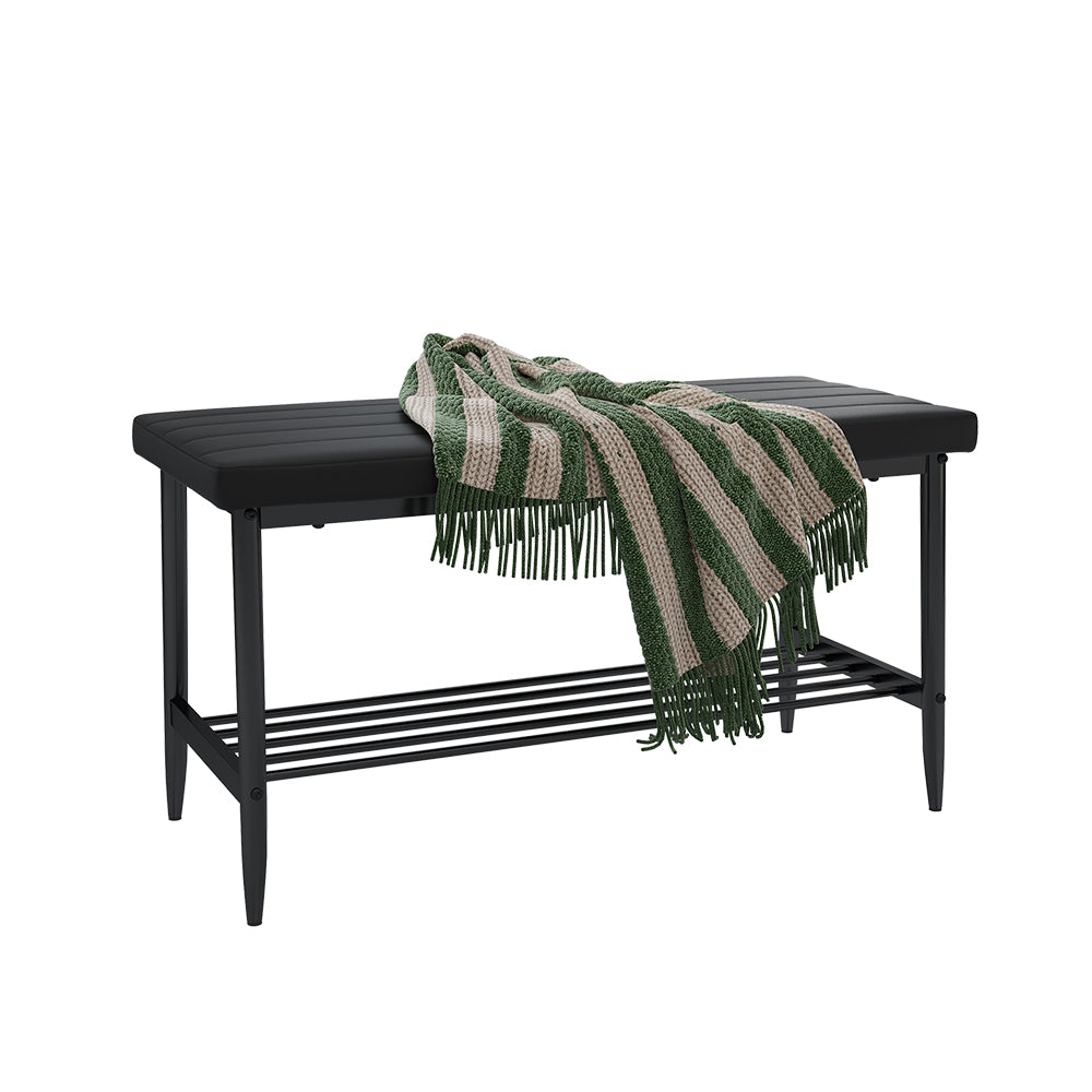 Vicco Panca ad angolo per la sala da pranzo Nero 85 x 35 cm