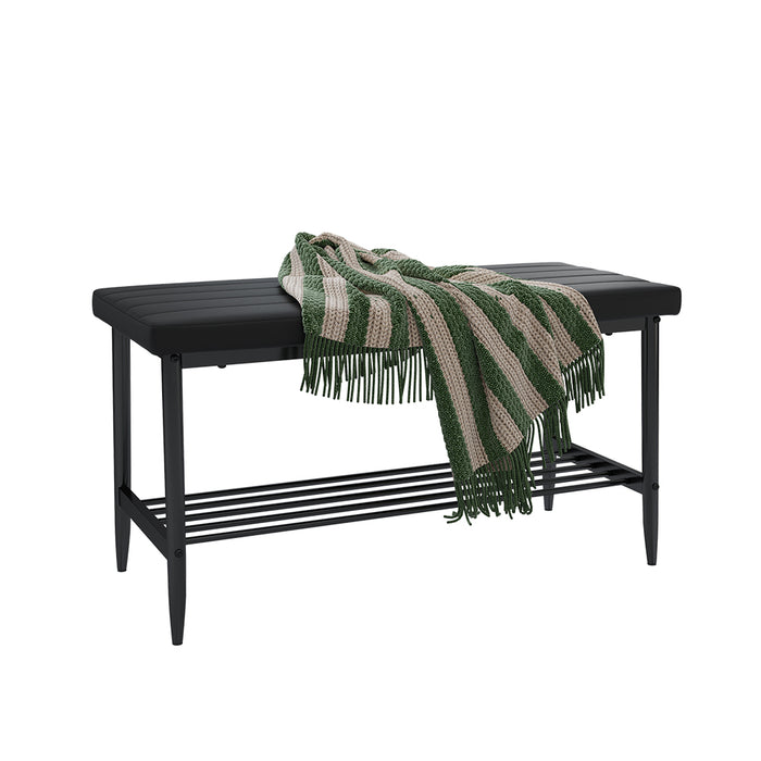 Vicco Panca ad angolo per la sala da pranzo Nero 85 x 35 cm