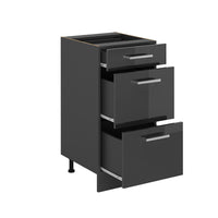 Vicco Mobiletto base per cucina Antracite lucido 40 cm PL Marmo