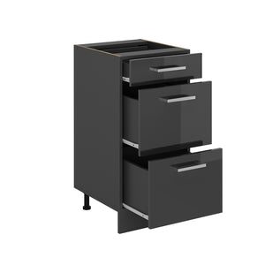 Vicco Mobiletto base per cucina Antracite lucido 40 cm PL Marmo