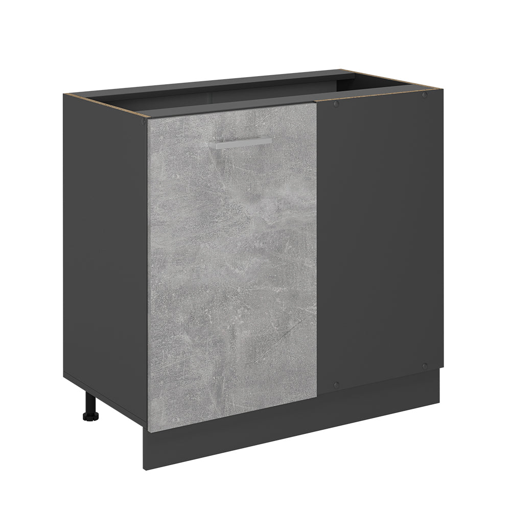 Vicco Mobile ad angolo cucina Calcestruzzo 86 cm senza piano di lavoro