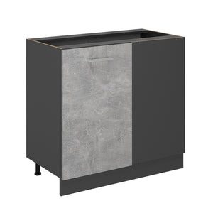 Vicco Mobile ad angolo cucina Calcestruzzo 86 cm senza piano di lavoro