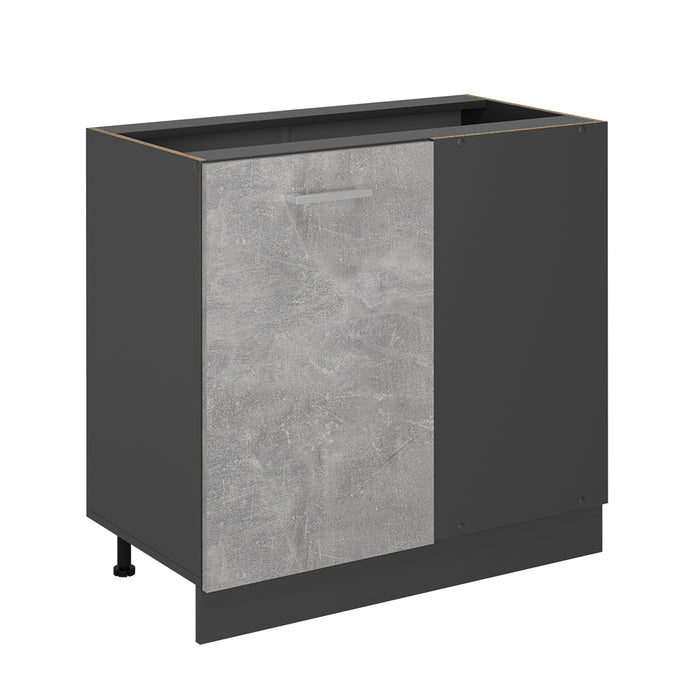 Vicco Mobile ad angolo cucina Calcestruzzo 86 cm senza piano di lavoro