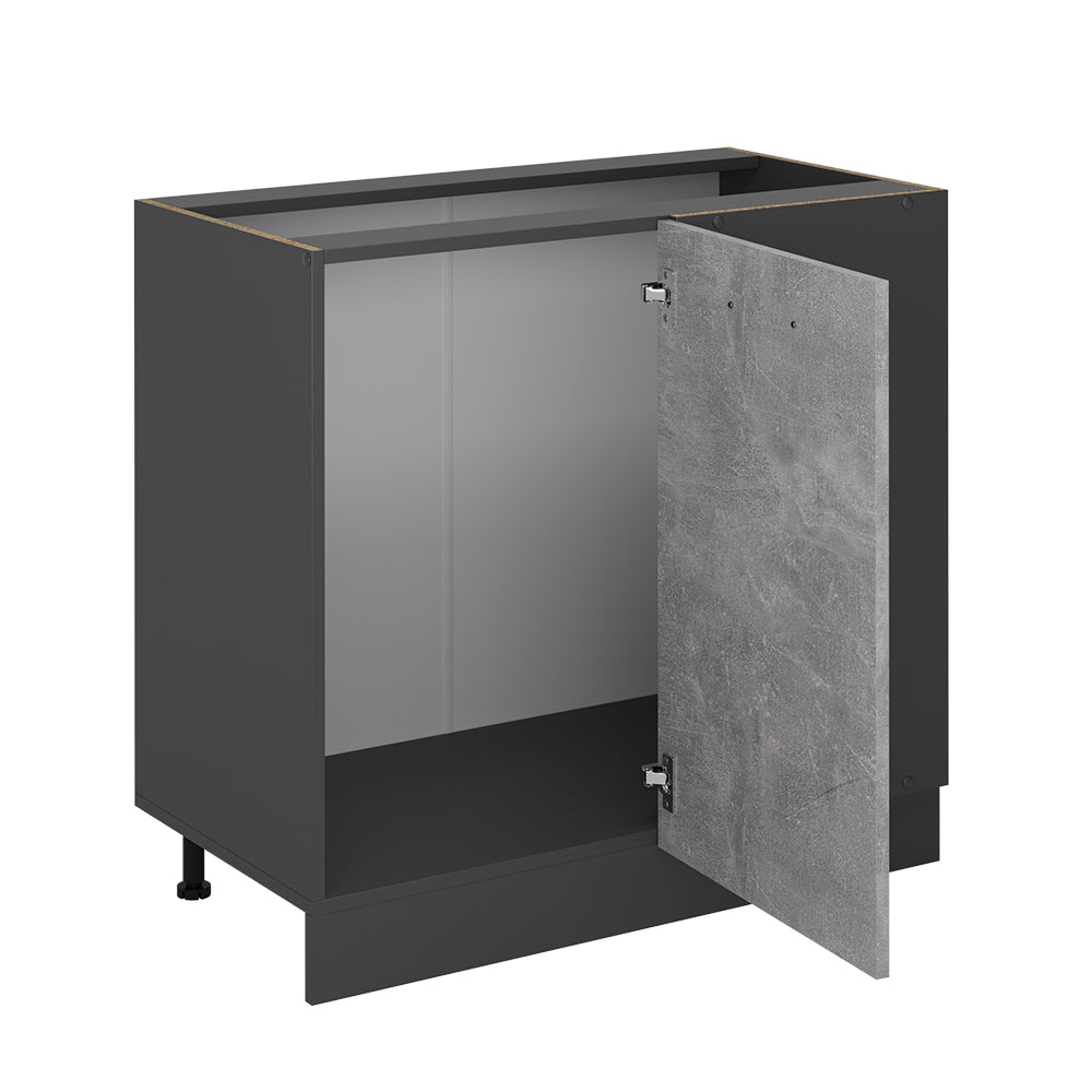 Vicco Mobile ad angolo cucina Calcestruzzo 86 cm senza piano di lavoro