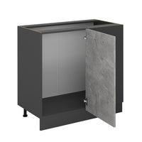 Vicco Mobile ad angolo cucina Calcestruzzo 86 cm senza piano di lavoro