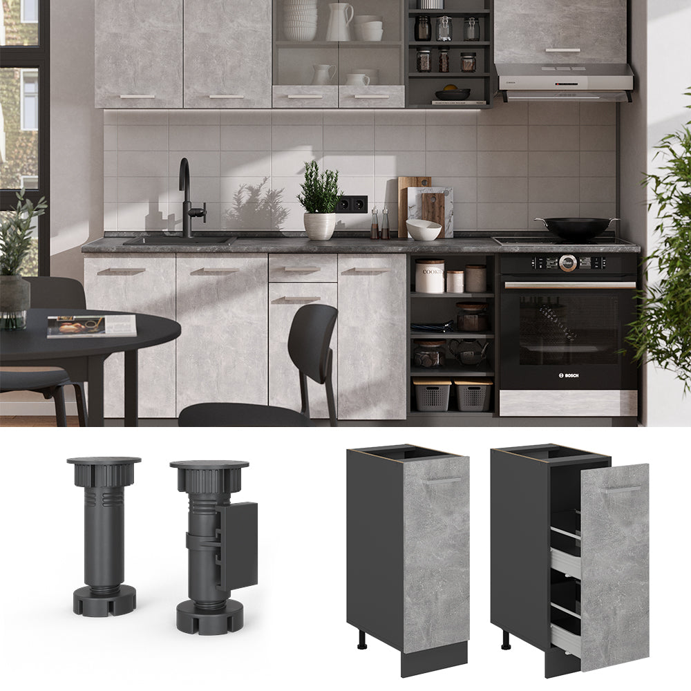 Vicco Base Calcestruzzo 30 cm senza piano di lavoro