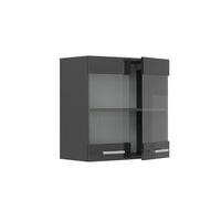 Vicco Mobile da cucina in vetro Antracite lucido 60 cm