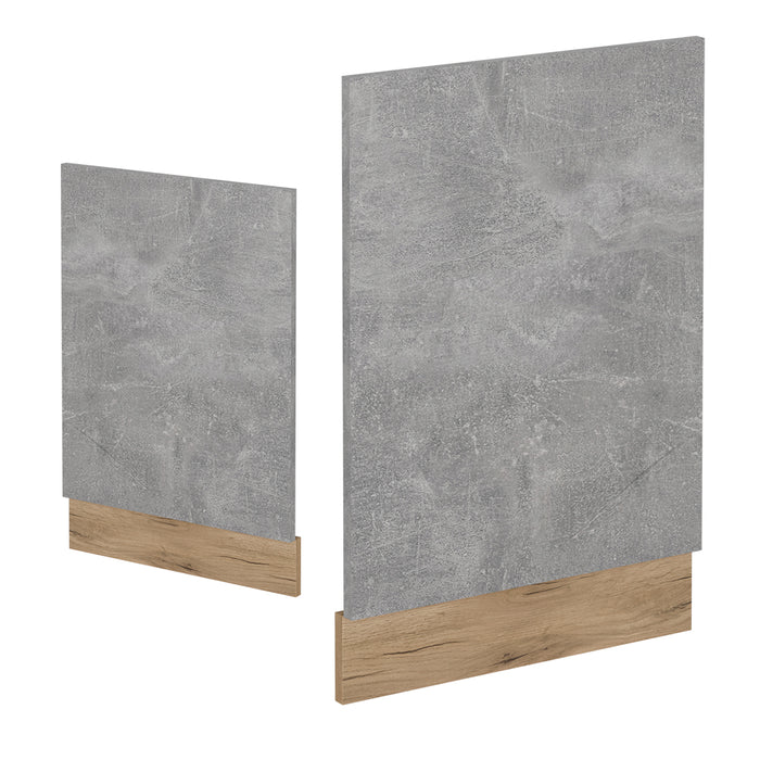 Vicco Pannello frontale per lavastoviglie Calcestruzzo 45 cm , PL Rovere