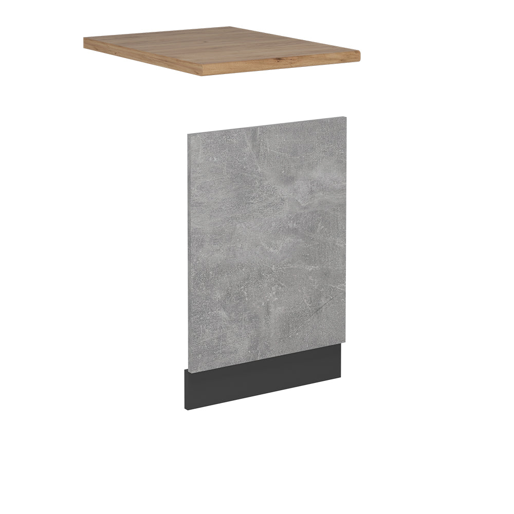 Vicco Pannello frontale per lavastoviglie Calcestruzzo 45 cm , PL Rovere