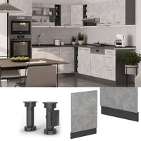 Vicco Pannello frontale per lavastoviglie Calcestruzzo 45 cm , PL Antracite