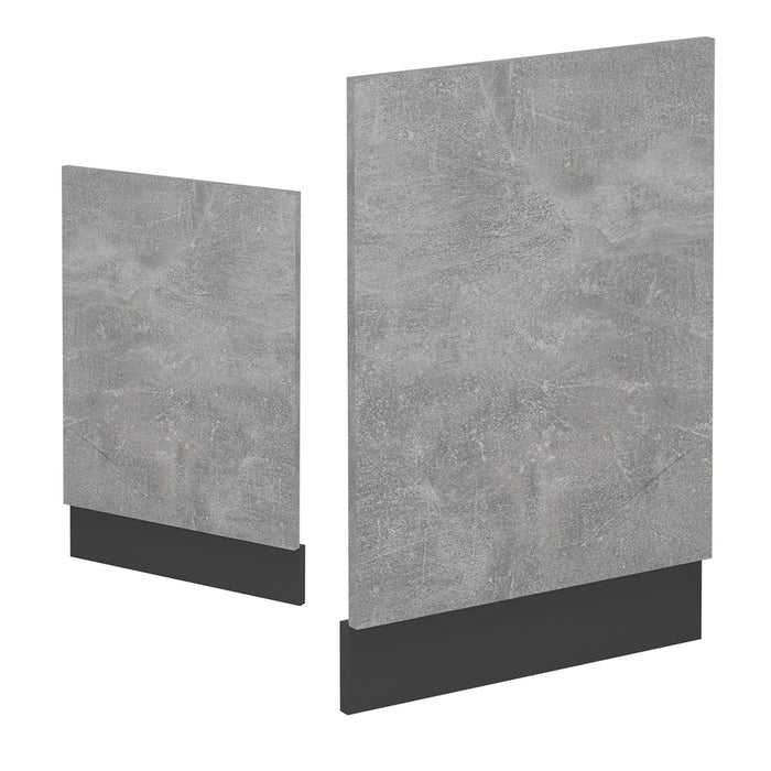 Vicco Pannello frontale per lavastoviglie Calcestruzzo 45 cm , PL Rovere