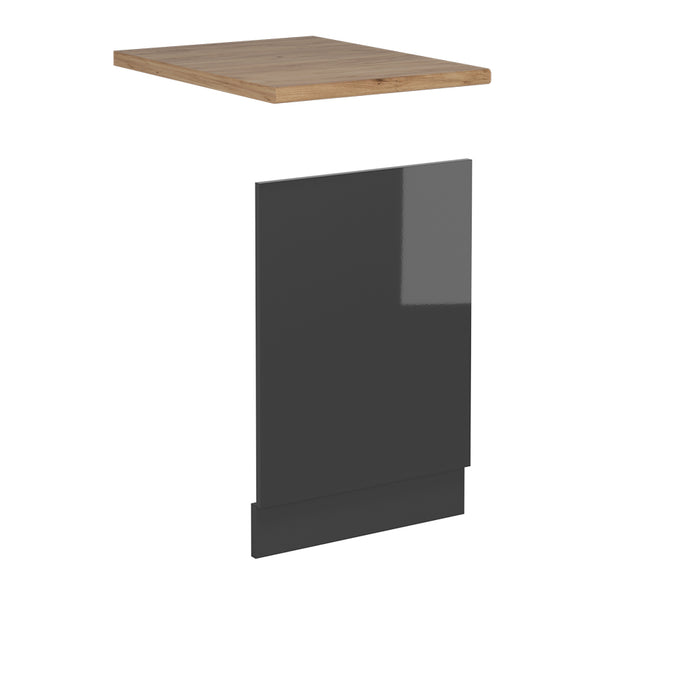 Vicco Pannello frontale per lavastoviglie Antracite lucido 45 cm , PL Rovere