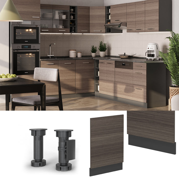 Vicco Pannello frontale per lavastoviglie Grigio nobile 45 cm , PL Antracite