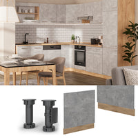 Vicco Pannello frontale per lavastoviglie Calcestruzzo 60 cm , PL Antracite