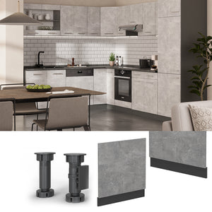 Vicco Pannello frontale per lavastoviglie Calcestruzzo 60 cm , PL Antracite