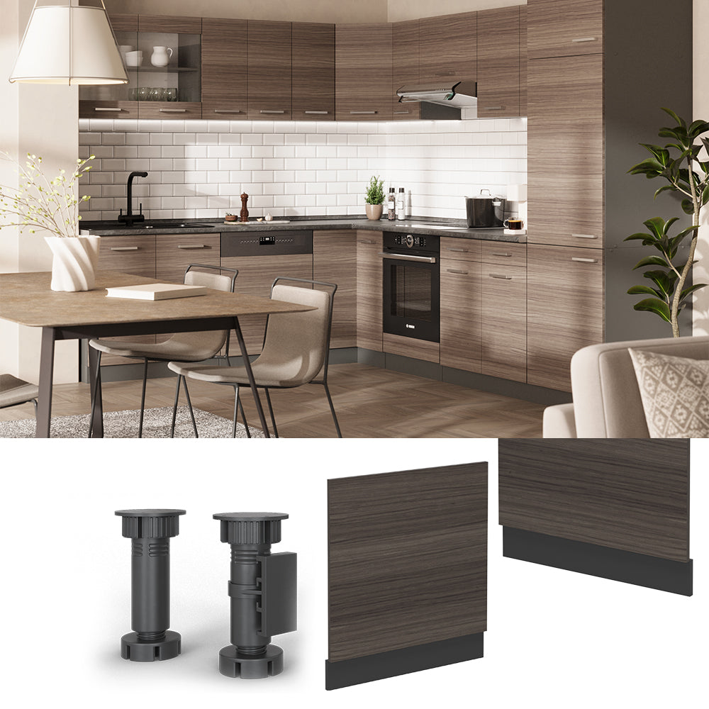 Vicco Pannello frontale per lavastoviglie Grigio nobile 60 cm senza piano di lavoro