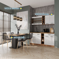 Vicco Lampada a sospensione a 3 pezzi Rattan/nero 70 x 120 cm