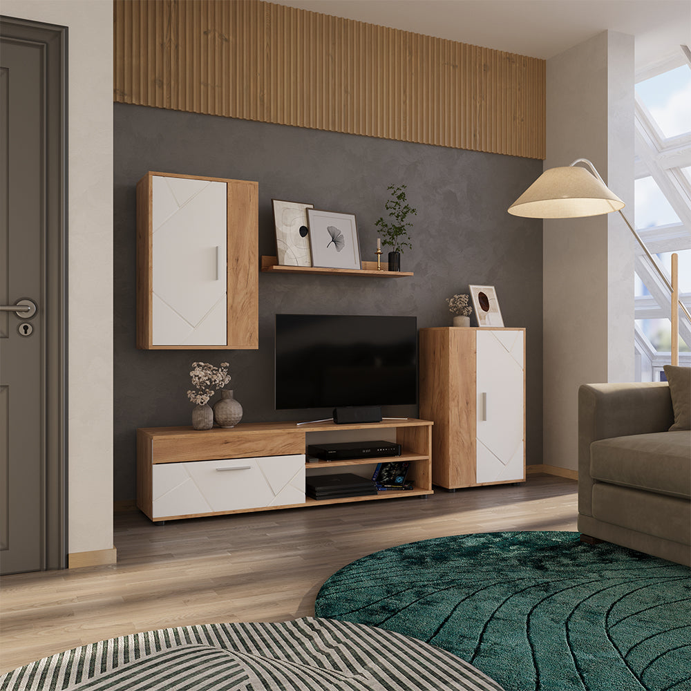 Vicco Parete attrezzata GKO/Bianco Set di 4 pezzi