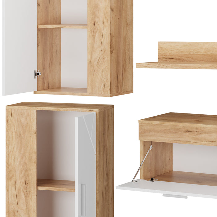 Vicco Parete attrezzata GKO/Bianco Set di 4 pezzi