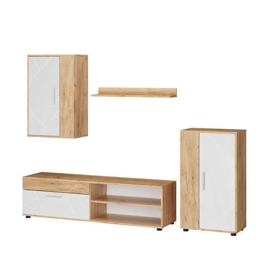 Vicco Parete attrezzata GKO/Bianco Set di 4 pezzi