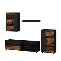 Vicco Parete attrezzata Marrone/antracite Set di 4 pezzi