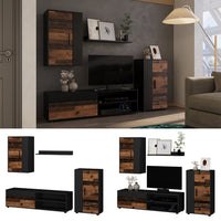 Vicco Parete attrezzata Marrone/antracite Set di 4 pezzi