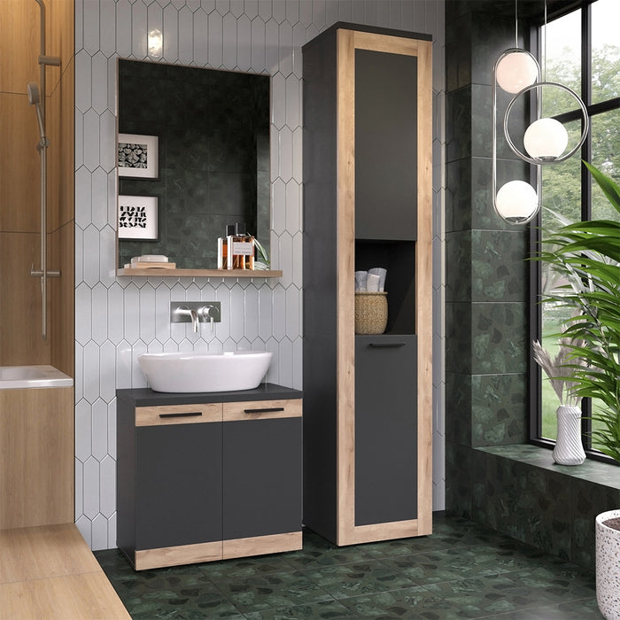 Vicco Mobiletto da bagno Antracite/quercia vichinga 40 x 194.3 cm