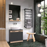 Vicco Specchio per il bagno Antracite/quercia vichinga 60 x 80 cm