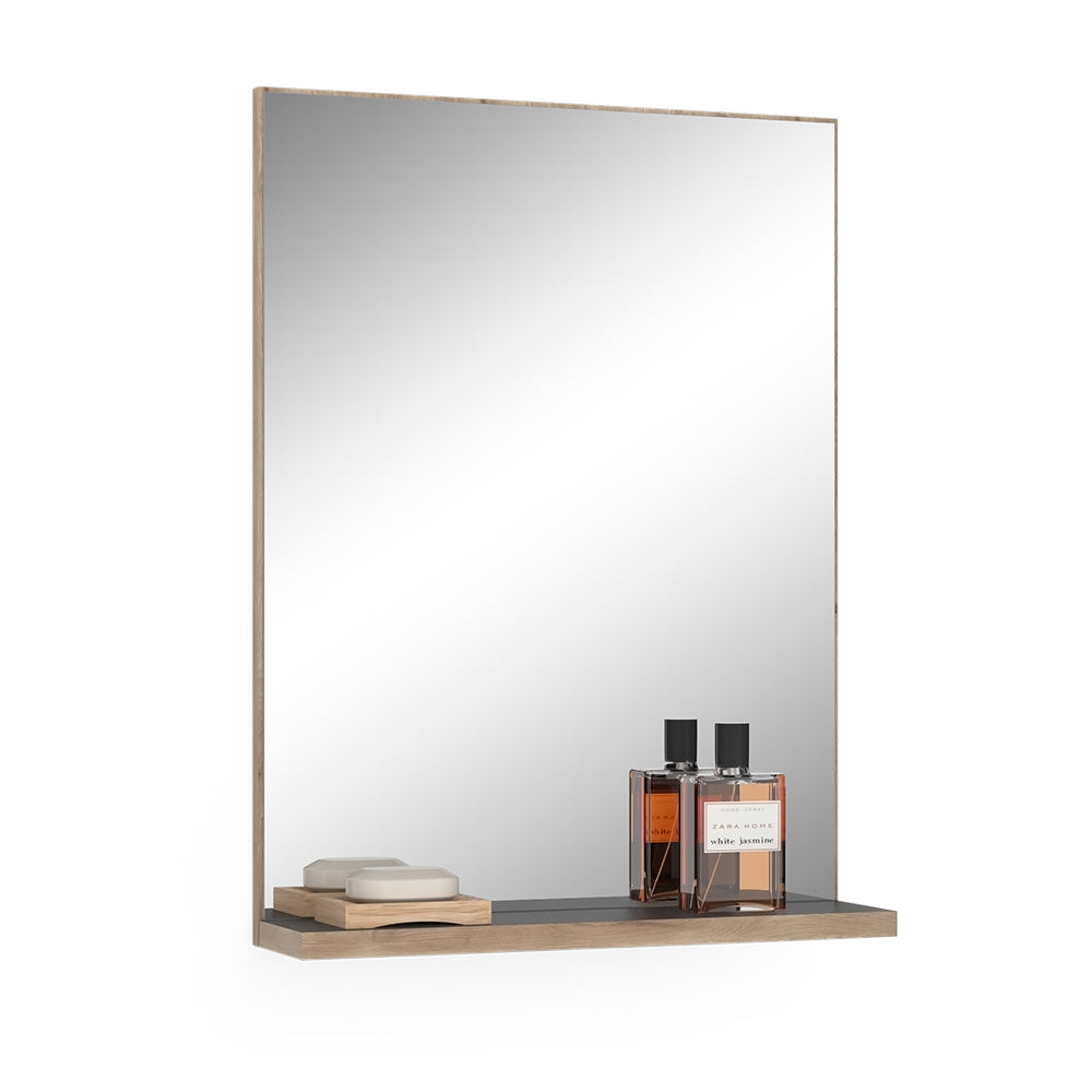 Vicco Specchio per il bagno Antracite/quercia vichinga 60 x 80 cm