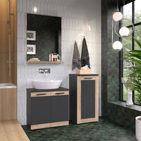 Vicco Armadio midi Antracite/quercia vichinga 40 x 81.6 cm