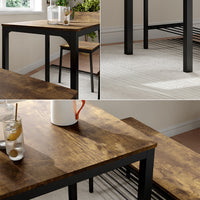 Vicco Tavolo da pranzo Nero/quercia rustico 70 x 70 cm