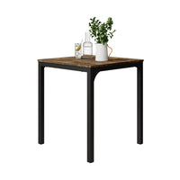 Vicco Tavolo da pranzo Nero/quercia rustico 70 x 70 cm