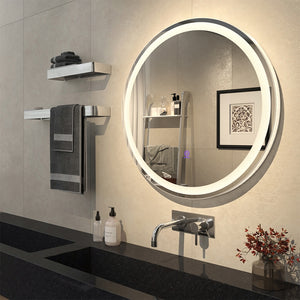 Vicco Specchio bagno Bianco 70 cm con interruttore a sfioramento