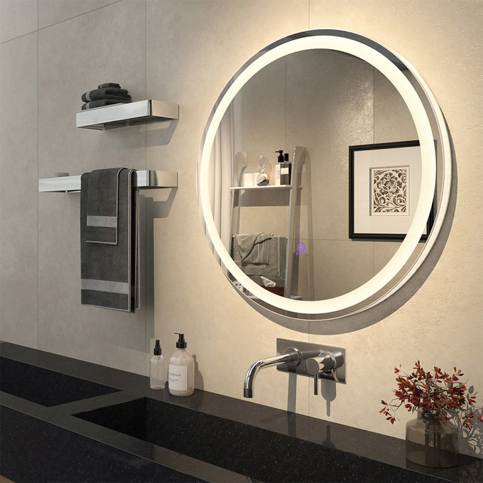 Vicco Specchio bagno Bianco 70 cm con interruttore a sfioramento