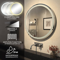 Vicco Specchio bagno Bianco 70 cm con interruttore a sfioramento