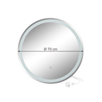 Vicco Specchio bagno Bianco 70 cm con interruttore a sfioramento