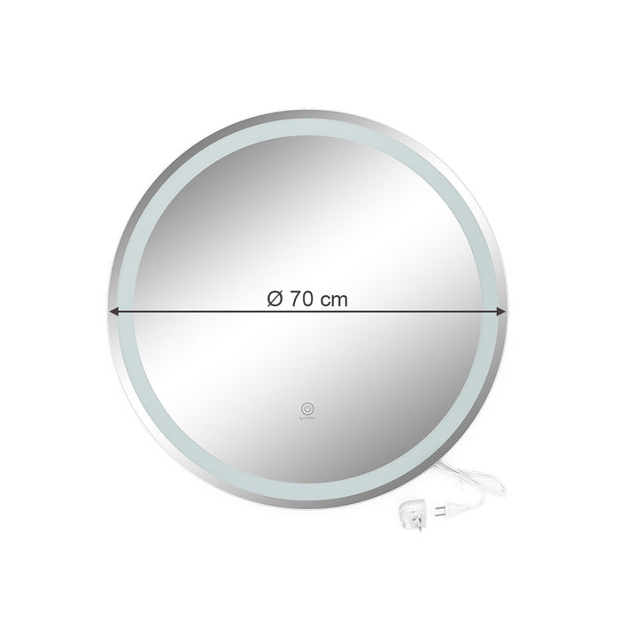 Vicco Specchio bagno Bianco 70 cm con interruttore a sfioramento