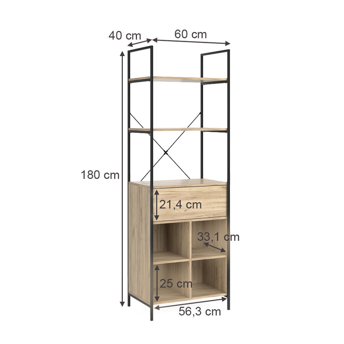 Vicco Armadio Legno 60 x 180 cm con cassetto