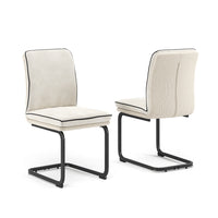 Vicco Sedia a sbalzo Beige Set di 2