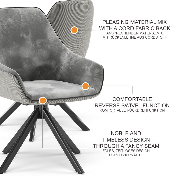 Vicco Lounge chair Grigio 60 x 89 cm