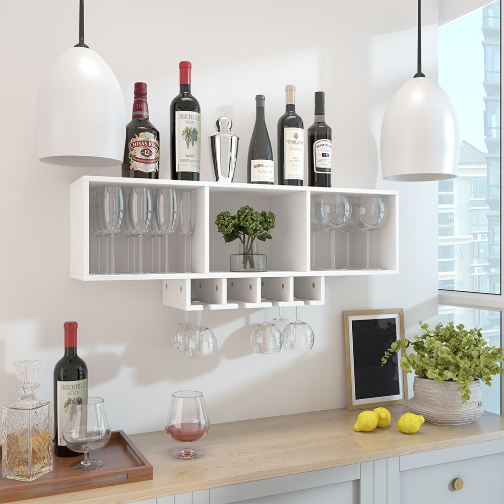 Vicco Portabicchieri da vino Bianco con portabicchieri