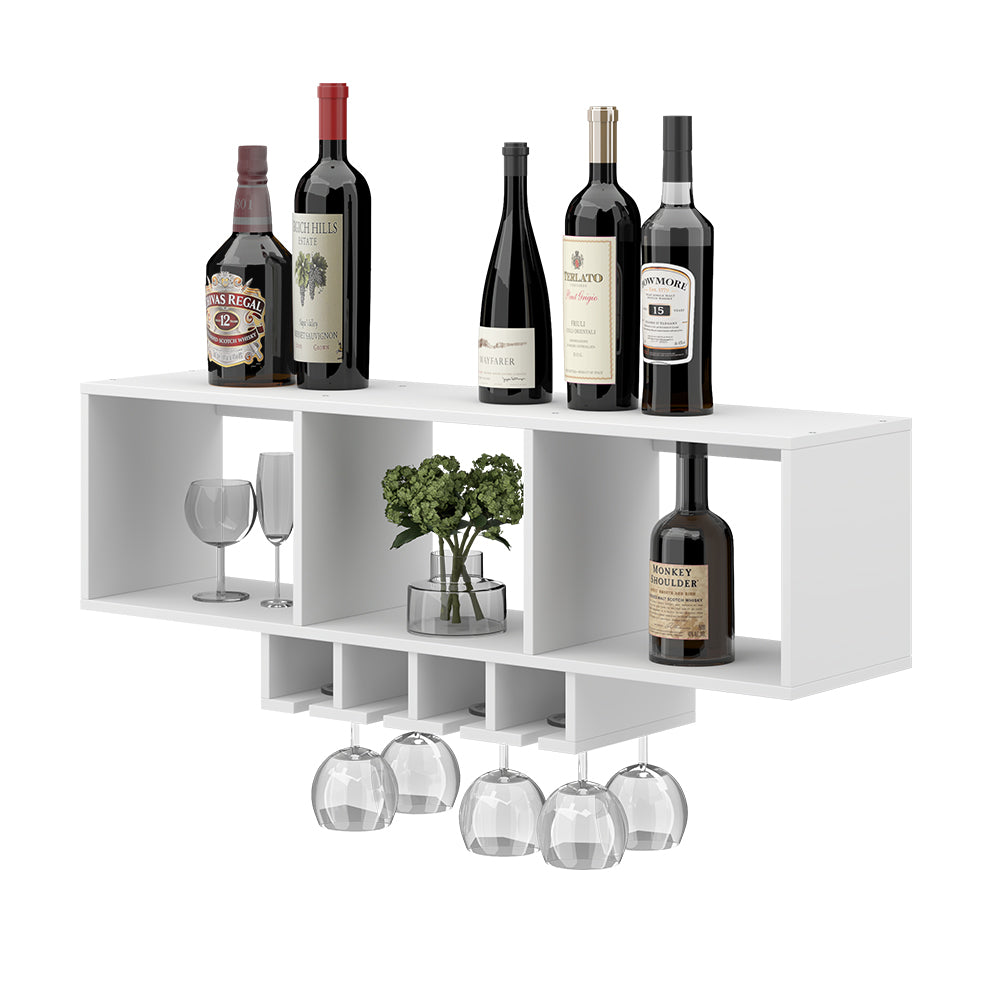 Vicco Portabicchieri da vino Bianco con portabicchieri