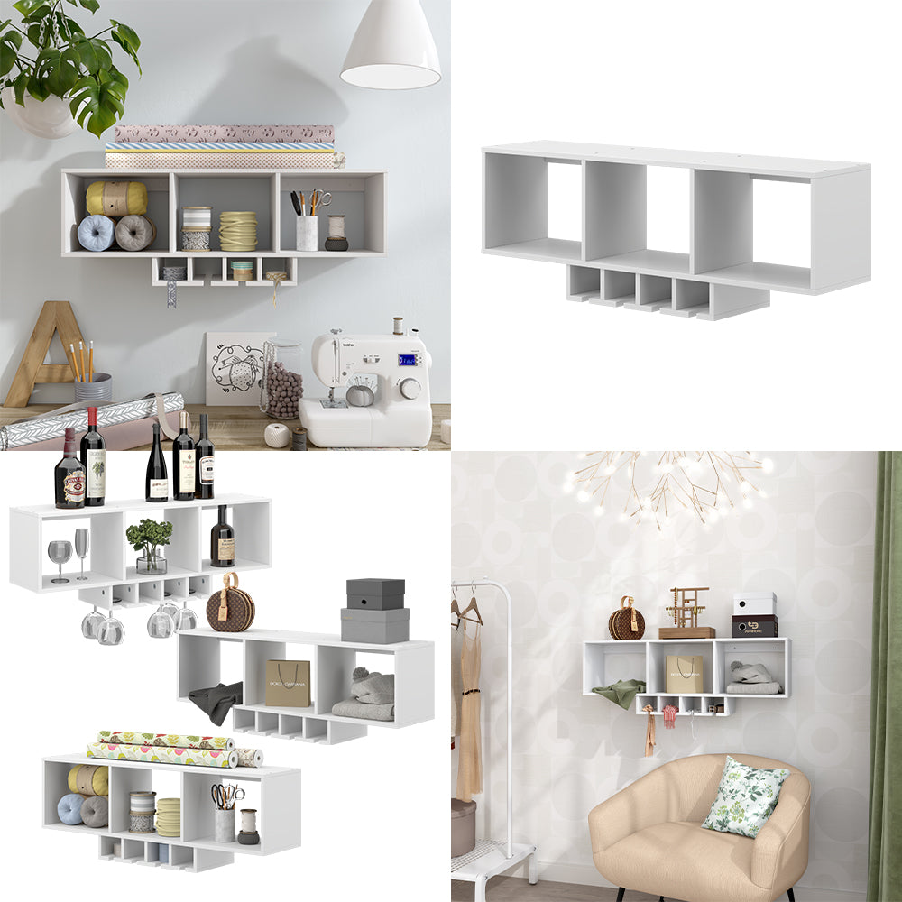 Vicco Portabicchieri da vino Bianco con portabicchieri