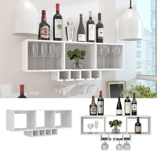 Vicco Portabicchieri da vino Bianco con portabicchieri