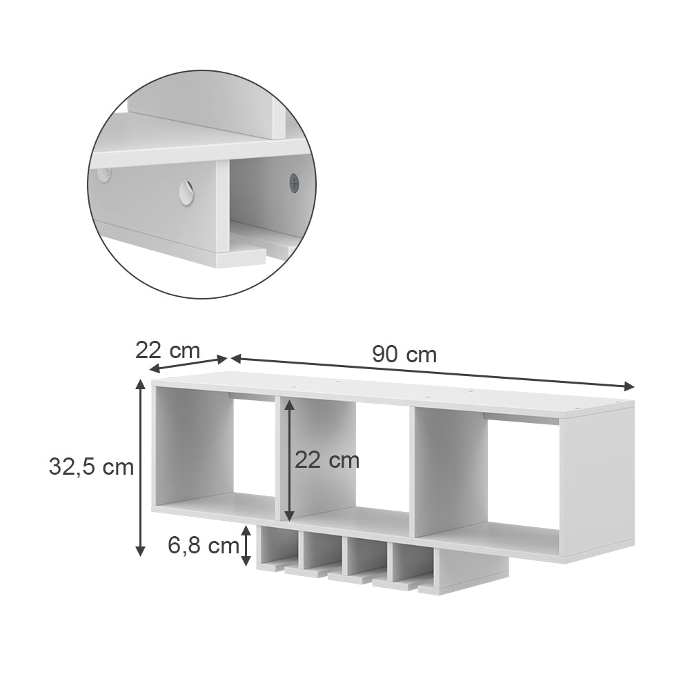 Vicco Portabicchieri da vino Bianco con portabicchieri