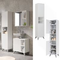 Vicco Armadio per il bagno Bianco 38 x 180 cm con 2 porte