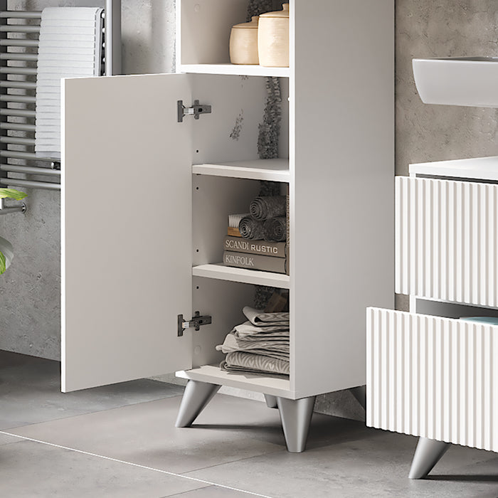 Vicco Armadio per il bagno Bianco 38 x 180 cm con 2 porte