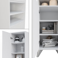 Vicco Armadio per il bagno Bianco 38 x 180 cm con 2 porte