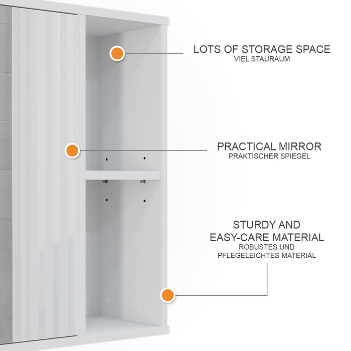 Vicco Mobile a specchio per il bagno Bianco 60 x 60 cm