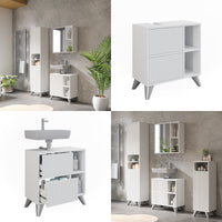 Vicco Mobile sottolavabo per bagno Bianco 60 x 62 cm con 2 cassetti